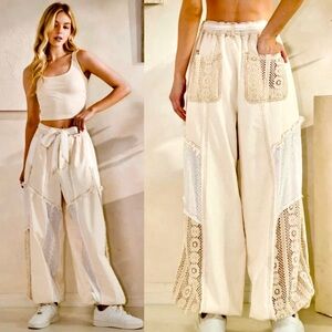 Oli & Hali Crochet Patchwork Pants